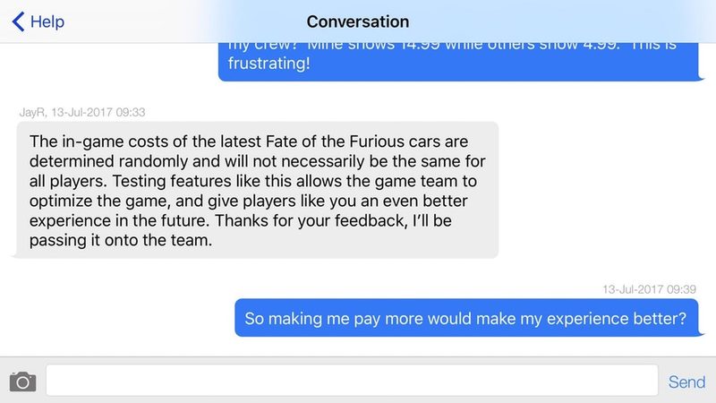 Image via smhallguy on Reddit, and whichever poor support bastard had to type out that response.